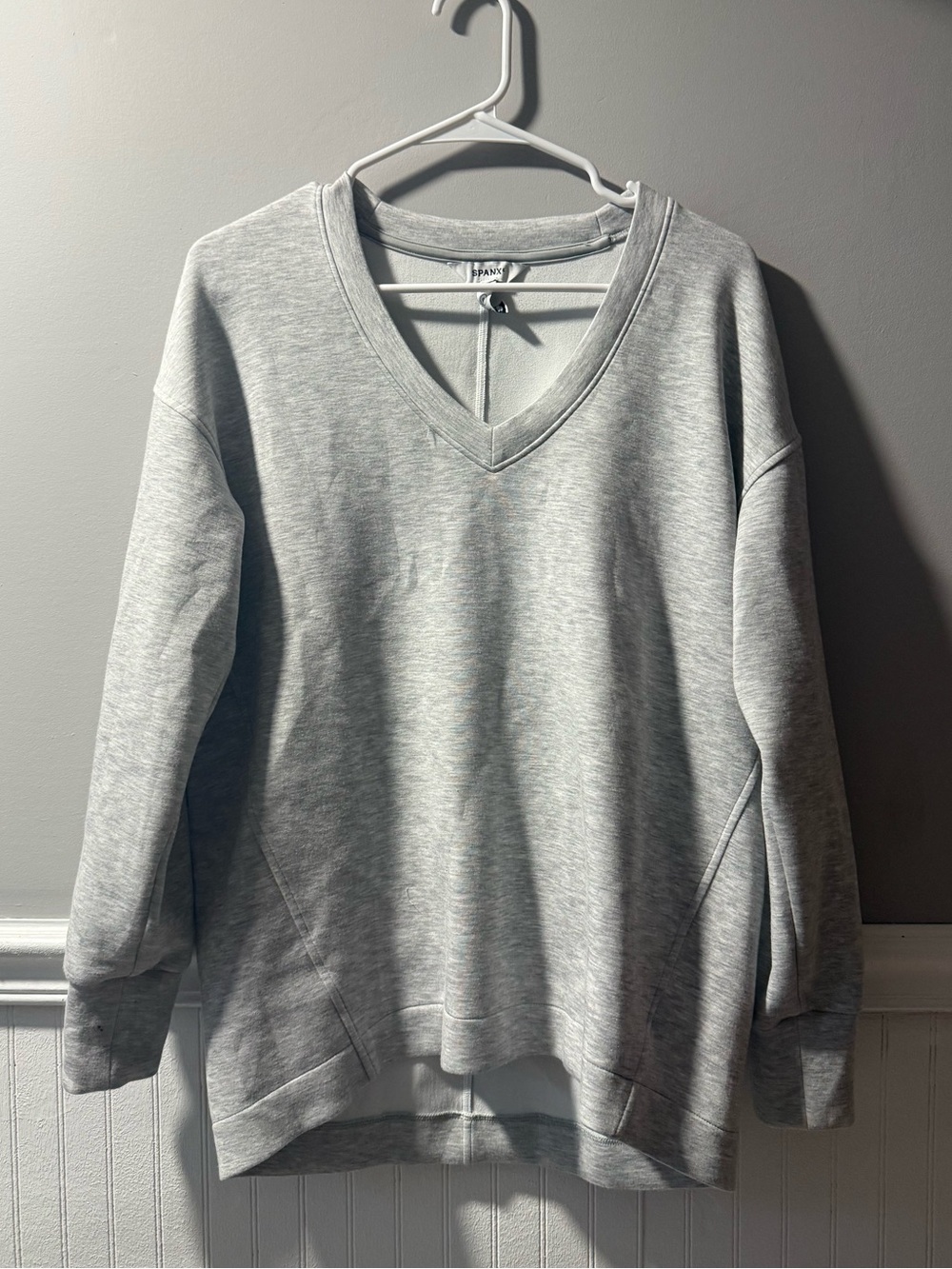 SPANX AirEssentials Brushed V-Neck Tunic Sweatshirt Small